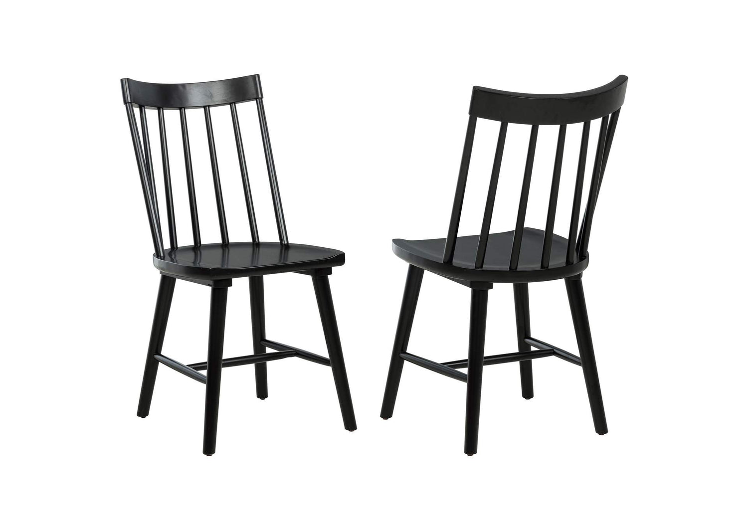 108546BLK Middleton Solid Wood Dining Side Chair Black (Set of 2)