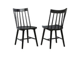 108546BLK Middleton Solid Wood Dining Side Chair Black (Set of 2)