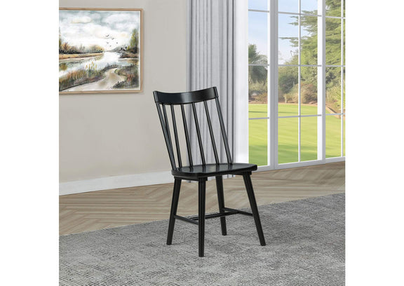 108546BLK Middleton Solid Wood Dining Side Chair Black (Set of 2)