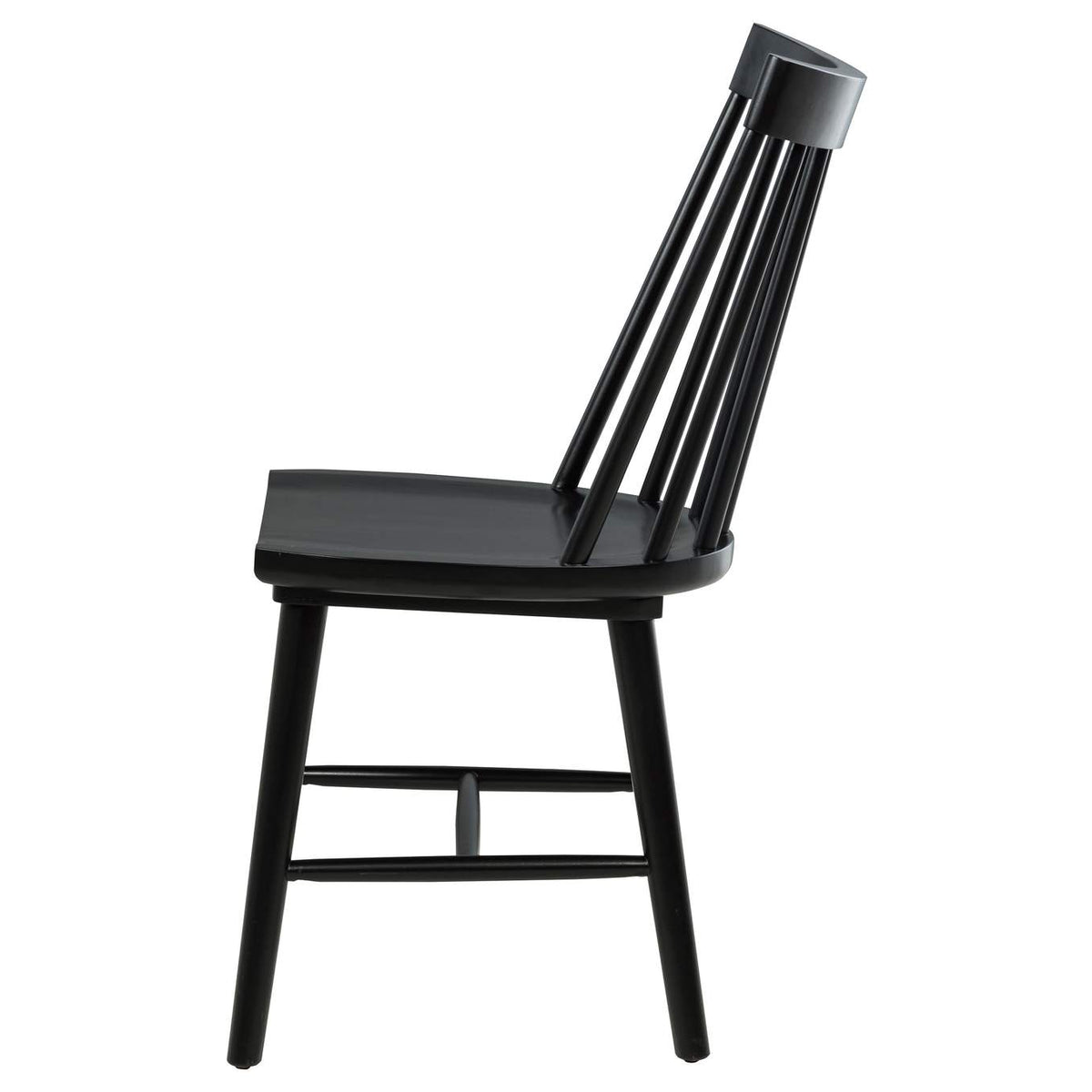 108546BLK Middleton Solid Wood Dining Side Chair Black (Set of 2)