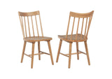 108546NAT Middleton Solid Wood Dining Side Chair Brown (Set of 2)