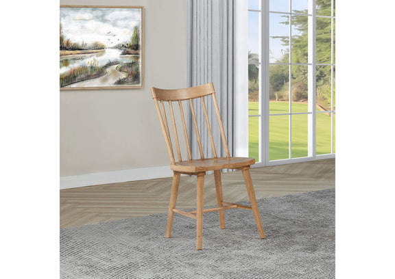 108546NAT Middleton Solid Wood Dining Side Chair Brown (Set of 2)