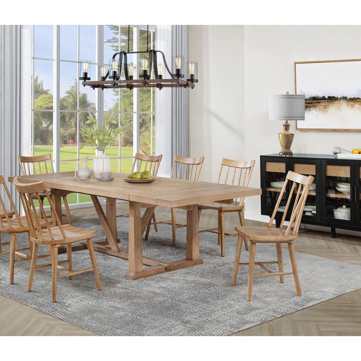 108546NAT Middleton Solid Wood Dining Side Chair Brown (Set of 2)