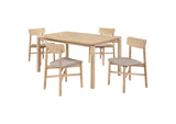 108551-S5 Parkridge 5-piece 59-inch Wood Dining Set White Washed