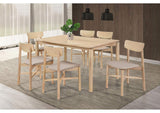 108551-S7 Parkridge 7-piece 59-inch Wood Dining Set White Washed