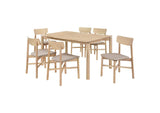 108551-S7 Parkridge 7-piece 59-inch Wood Dining Set White Washed