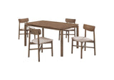 108561-S5 Parkridge 5-piece 59-inch Wood Dining Set Natural Walnut