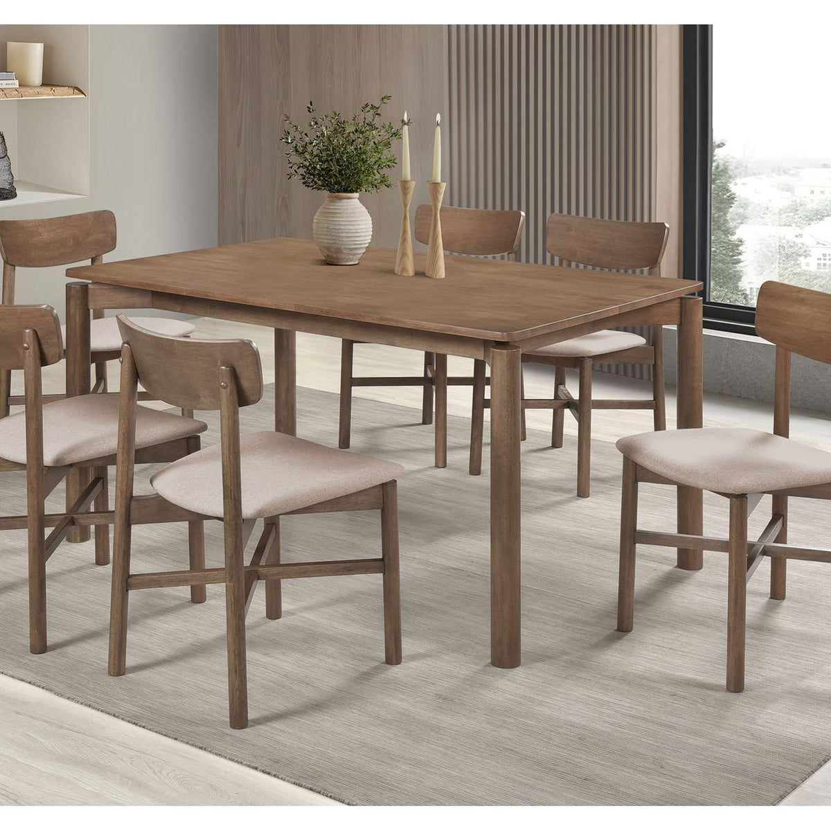 108561 Parkridge 59-inch Rectangular Dining Table Natural Walnut