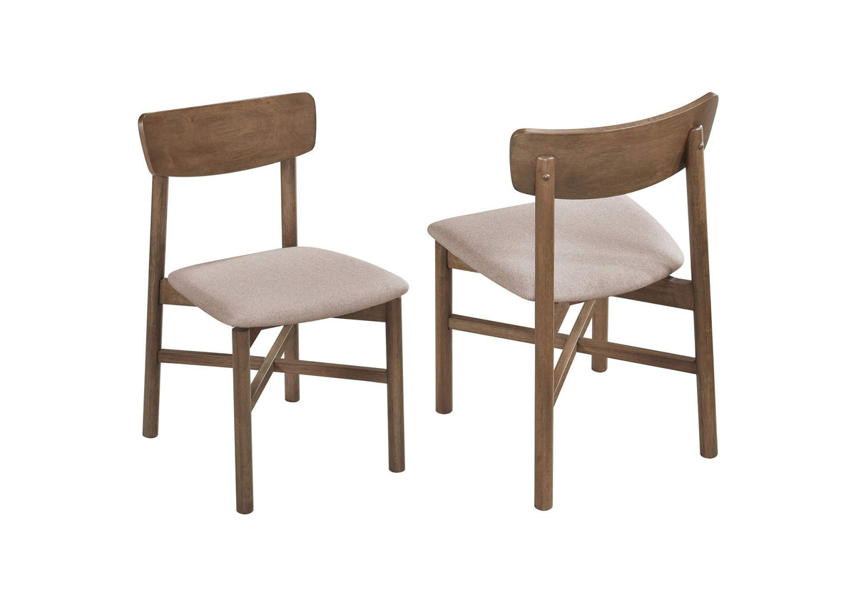 108562 Parkridge Dining Side Chair Natural Walnut (Set of 2)