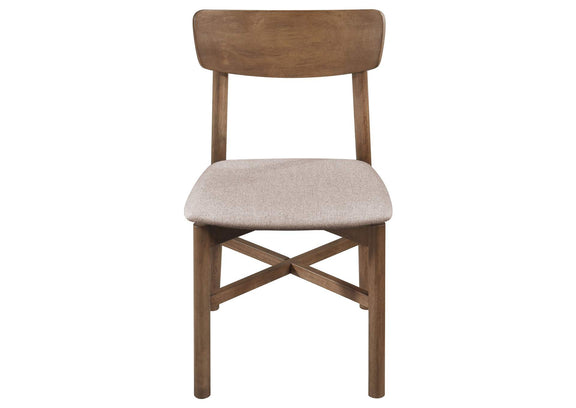 108562 Parkridge Dining Side Chair Natural Walnut (Set of 2)