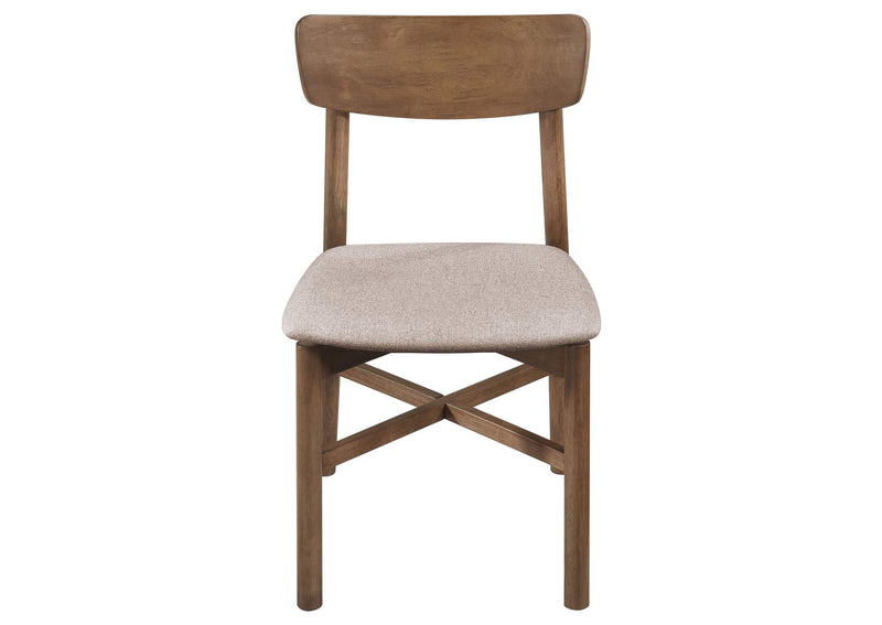 108562 Parkridge Dining Side Chair Natural Walnut (Set of 2)