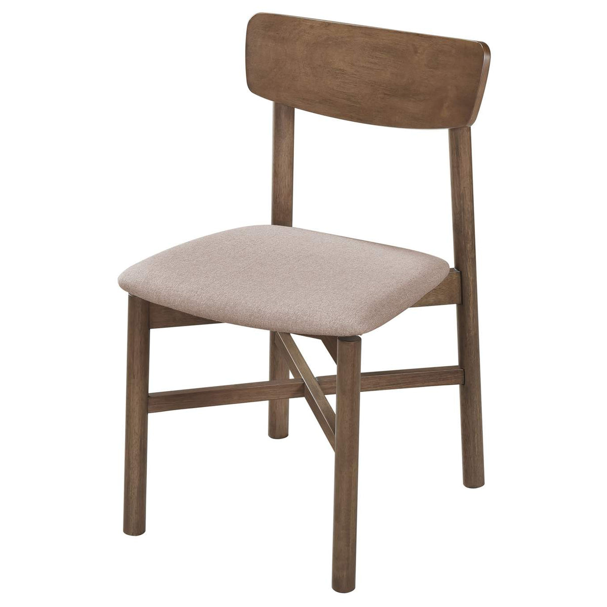 108562 Parkridge Dining Side Chair Natural Walnut (Set of 2)