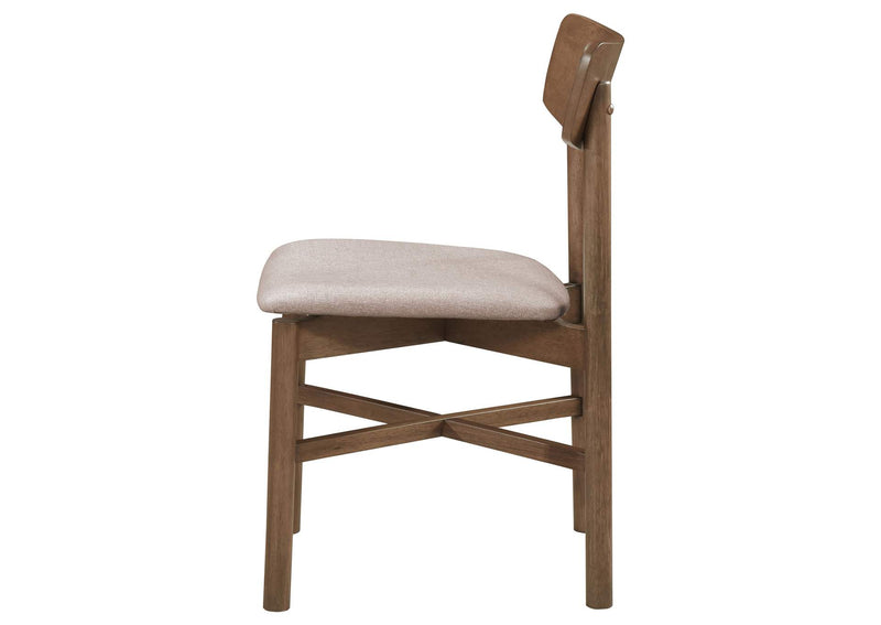 108562 Parkridge Dining Side Chair Natural Walnut (Set of 2)