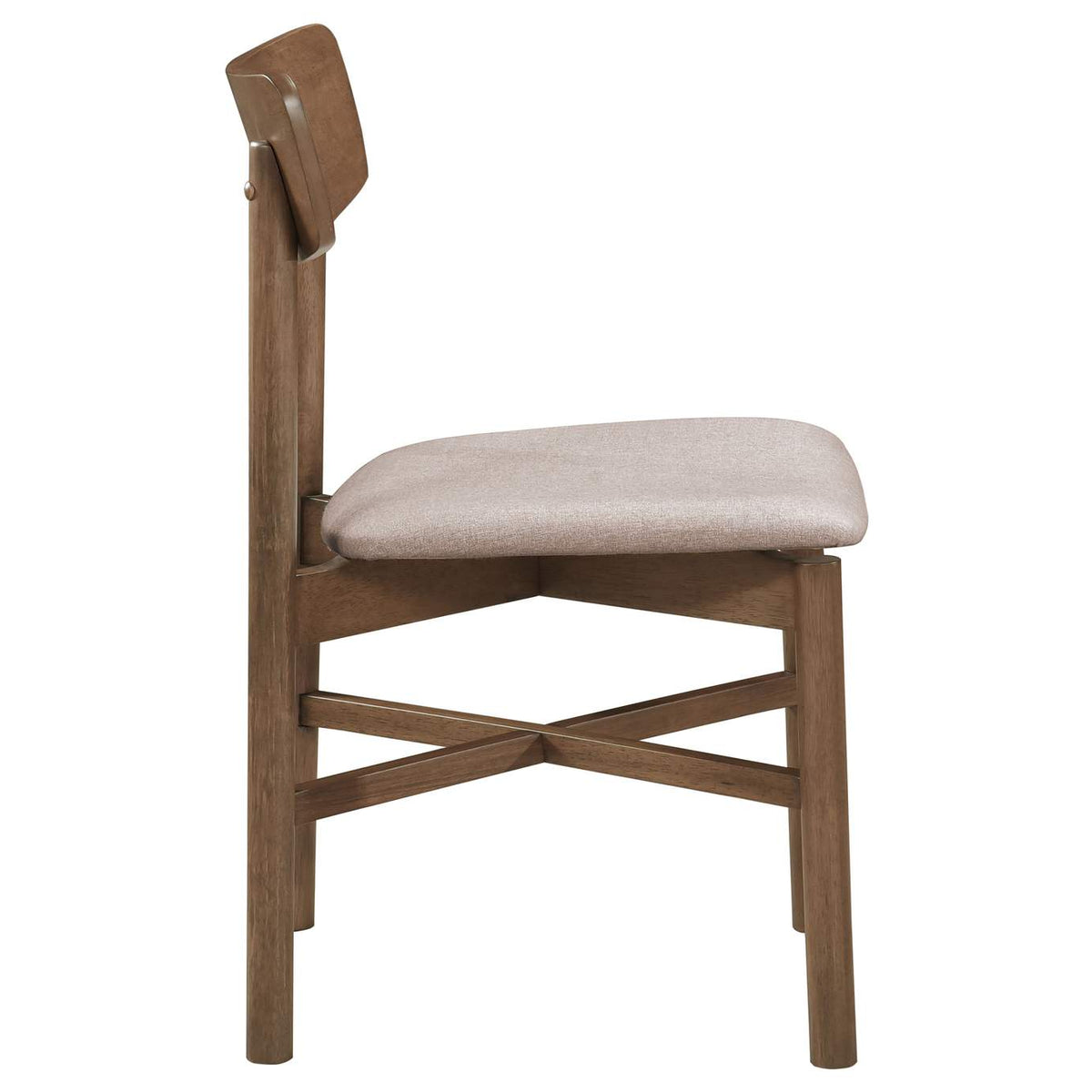 108562 Parkridge Dining Side Chair Natural Walnut (Set of 2)