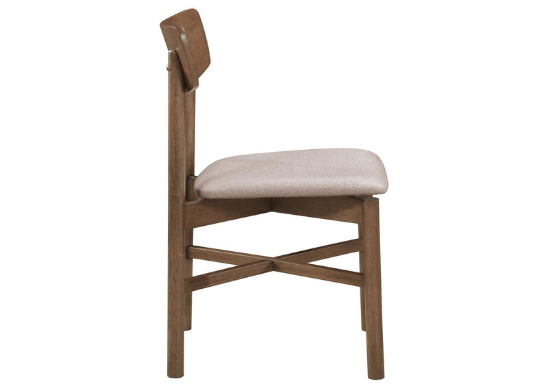108562 Parkridge Dining Side Chair Natural Walnut (Set of 2)