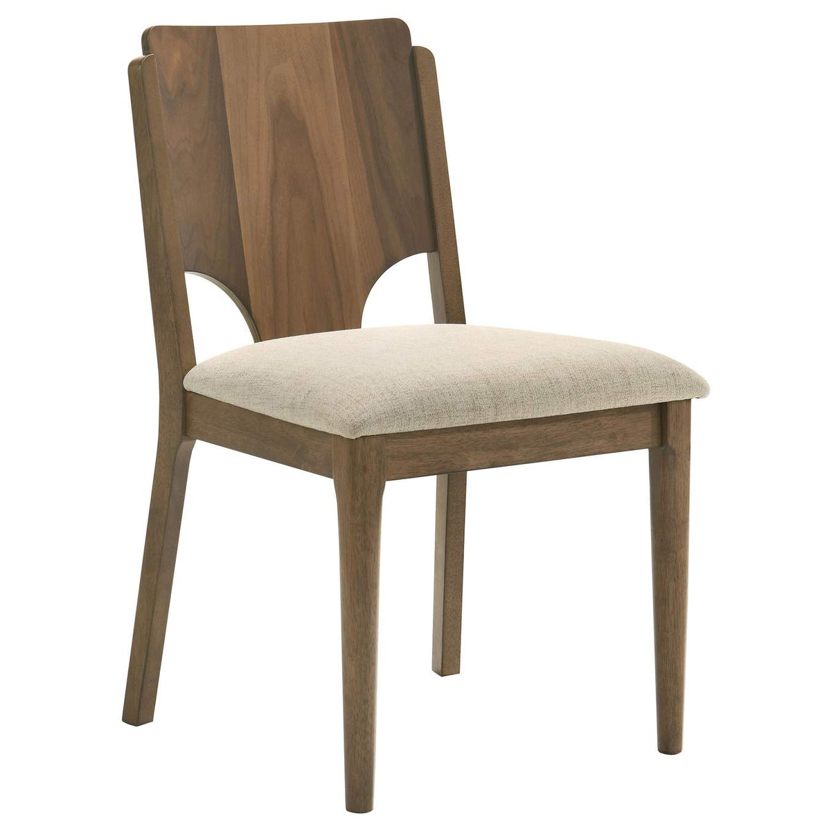 108570-S5 Crestmore 5-piece 46-inch Round Wood Dining Table Set Walnut