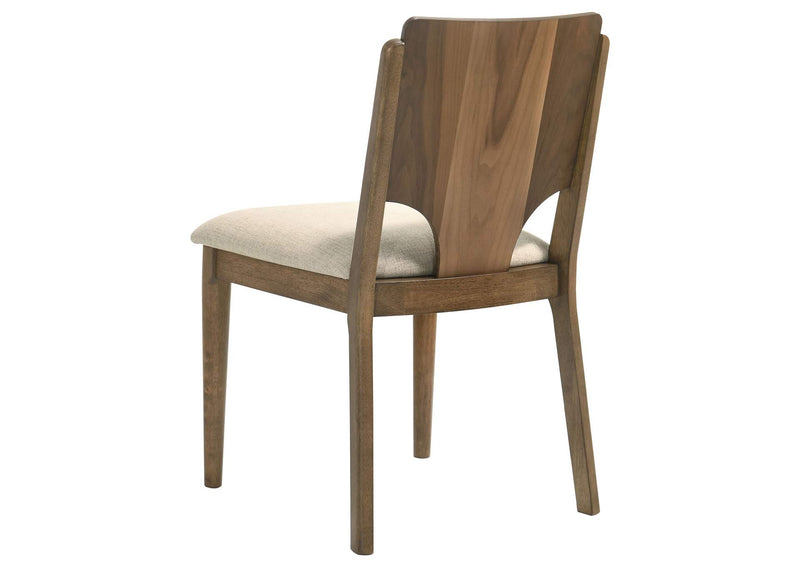 108570-S5 Crestmore 5-piece 46-inch Round Wood Dining Table Set Walnut