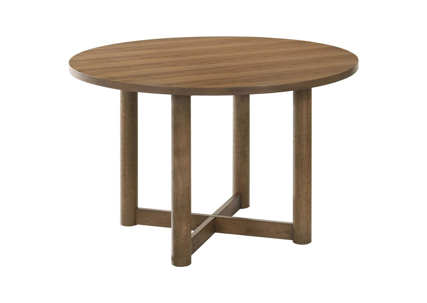 108570 Crestmore 46-inch Round Wood Dining Table Walnut