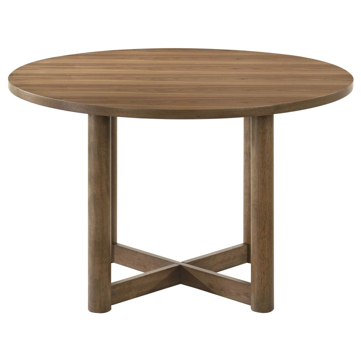 108570 Crestmore 46-inch Round Wood Dining Table Walnut