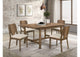 108571-S5 Crestmore 5-piece Rectangular Dining Table Set Walnut