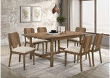 108571-S7 Crestmore 7-piece Rectangular Dining Table Set Walnut