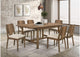 108571-S7 Crestmore 7-piece Rectangular Dining Table Set Walnut