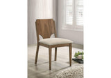 108572 Crestmore Dining Chair Upholstered Seat Walnut (Set of 2)