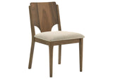 108572 Crestmore Dining Chair Upholstered Seat Walnut (Set of 2)