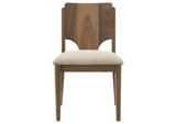 108572 Crestmore Dining Chair Upholstered Seat Walnut (Set of 2)