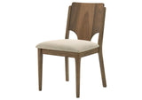 108572 Crestmore Dining Chair Upholstered Seat Walnut (Set of 2)