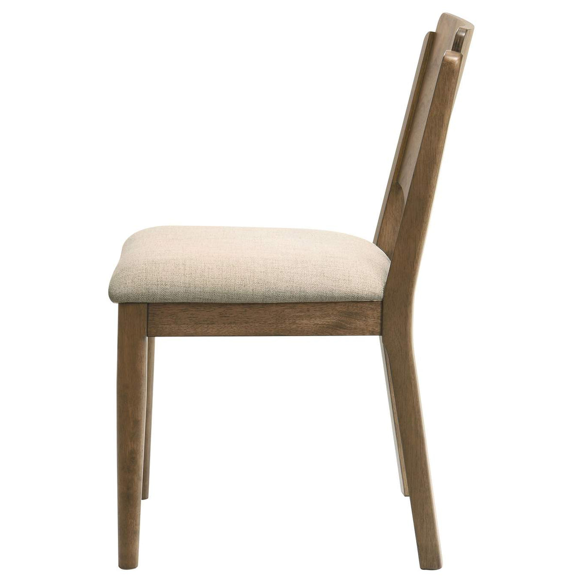 108572 Crestmore Dining Chair Upholstered Seat Walnut (Set of 2)