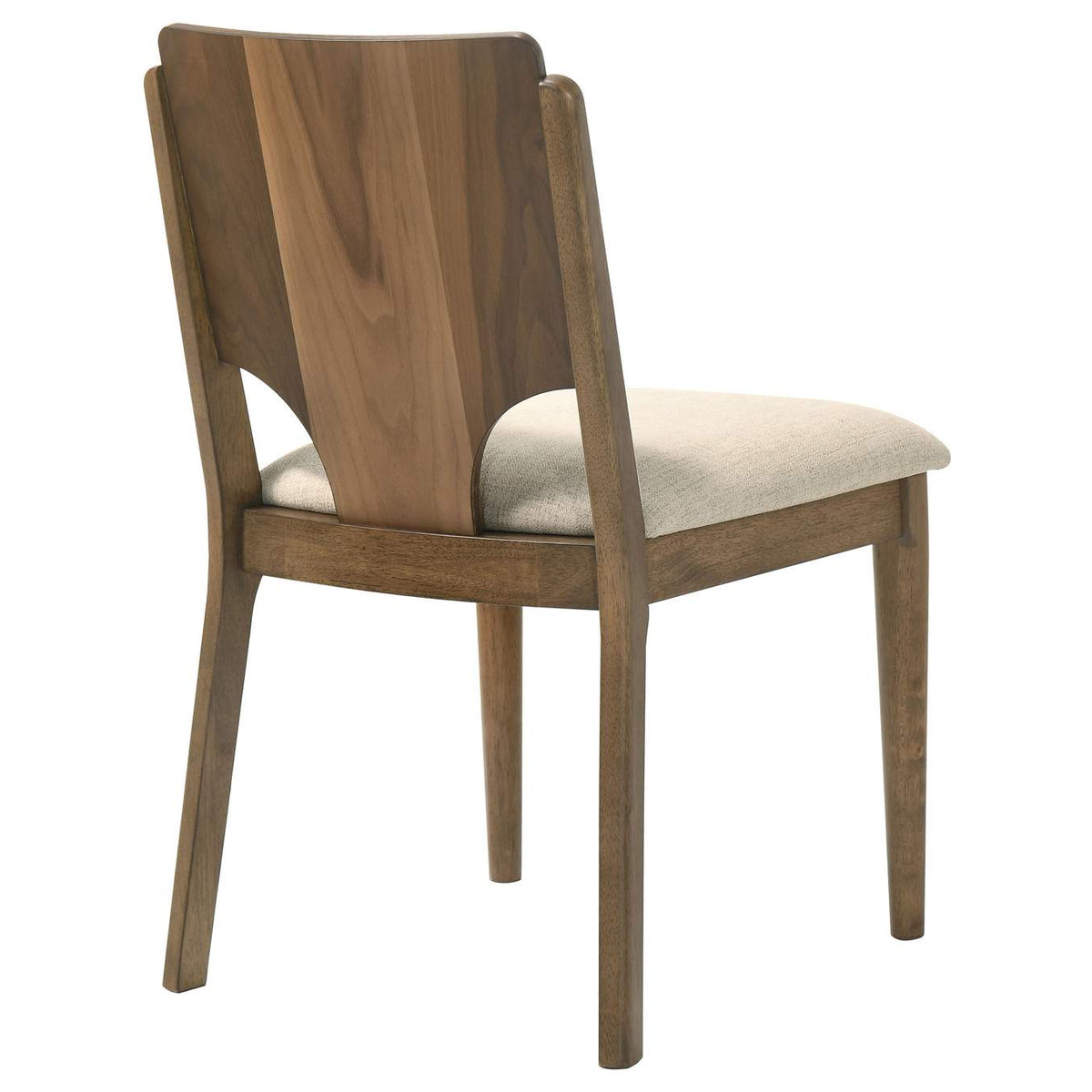 108572 Crestmore Dining Chair Upholstered Seat Walnut (Set of 2)