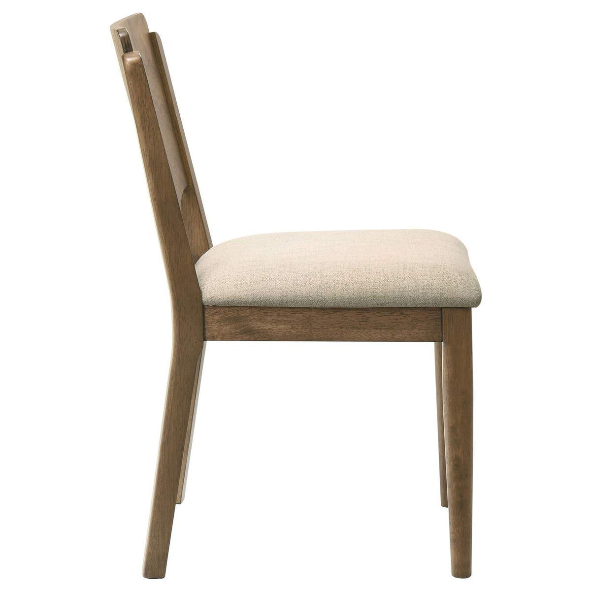 108572 Crestmore Dining Chair Upholstered Seat Walnut (Set of 2)