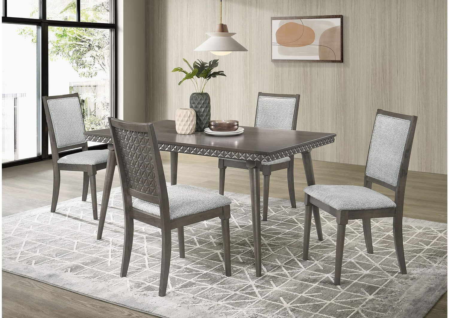 108621-S5 Onslow 5-piece 59-inch Rectangular Dining Set Dark Brown