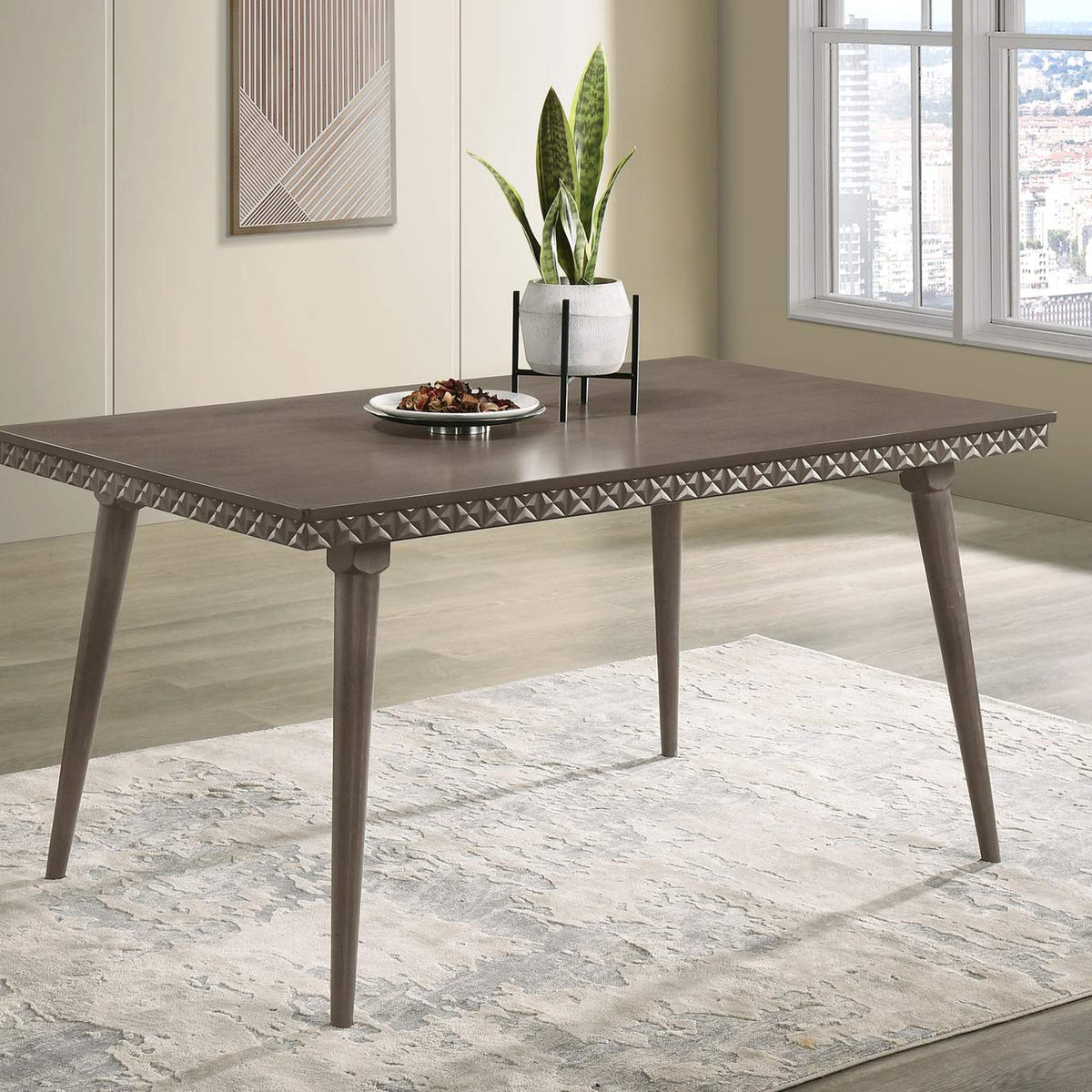 108621 Onslow 59-inch Rectangular Wood Dining Table Dark Brown