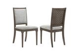 108622 Onslow Upholstered Dining Side Chair Dark Brown (Set of 2)