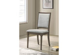 108622 Onslow Upholstered Dining Side Chair Dark Brown (Set of 2)