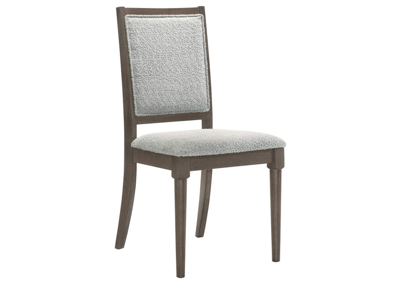 108622 Onslow Upholstered Dining Side Chair Dark Brown (Set of 2)