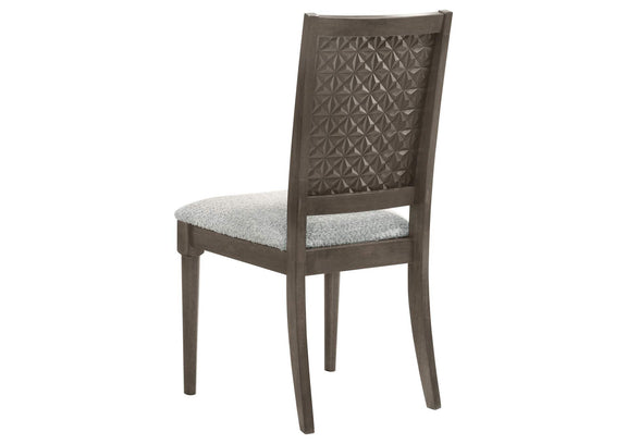 108622 Onslow Upholstered Dining Side Chair Dark Brown (Set of 2)