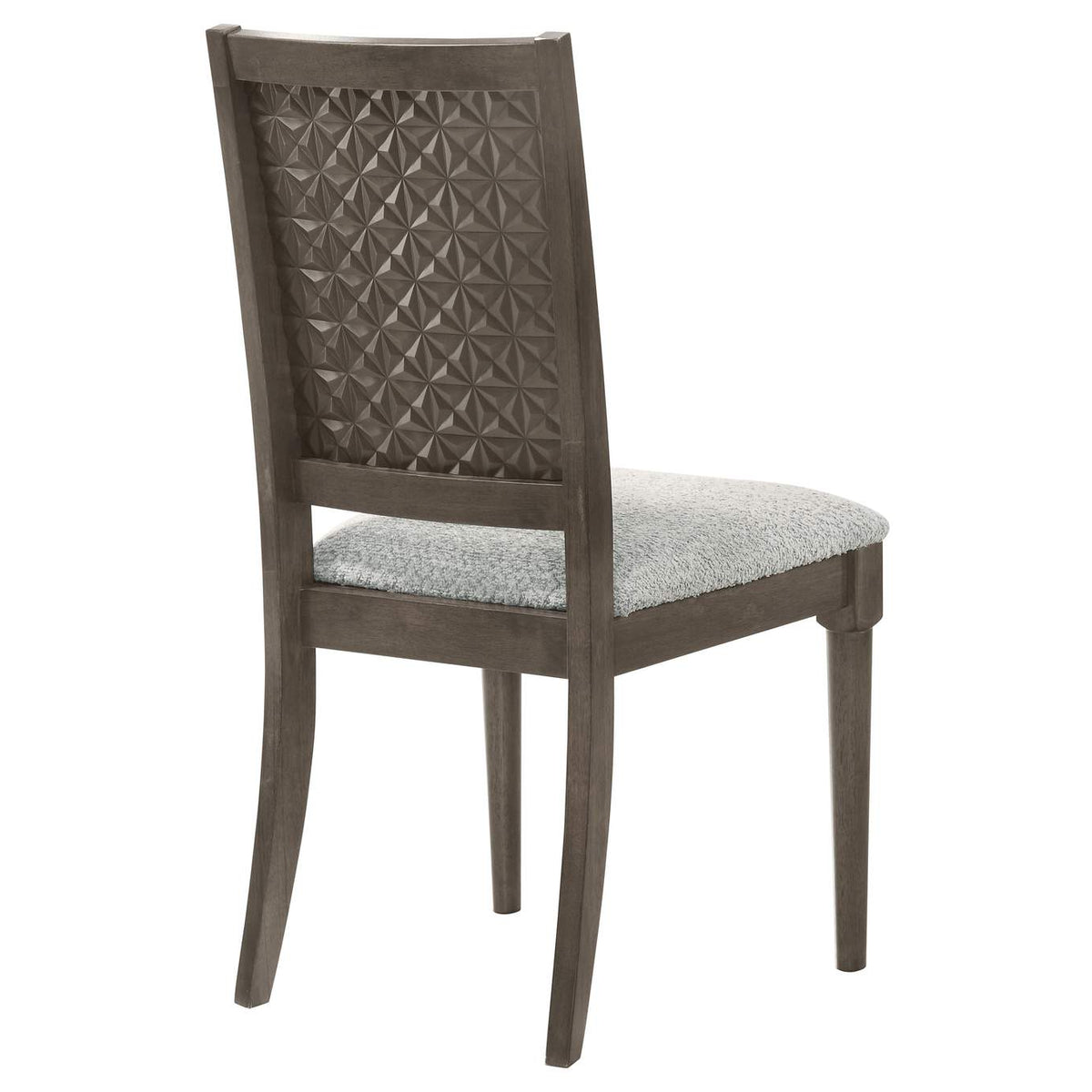 108622 Onslow Upholstered Dining Side Chair Dark Brown (Set of 2)