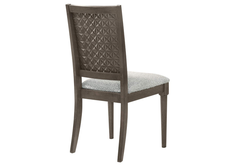 108622 Onslow Upholstered Dining Side Chair Dark Brown (Set of 2)