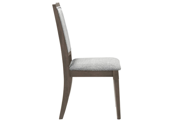 108622 Onslow Upholstered Dining Side Chair Dark Brown (Set of 2)