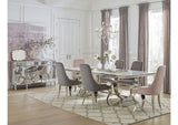 108811 Antoine Rectangular 95-inch Glass Top Dining Table White