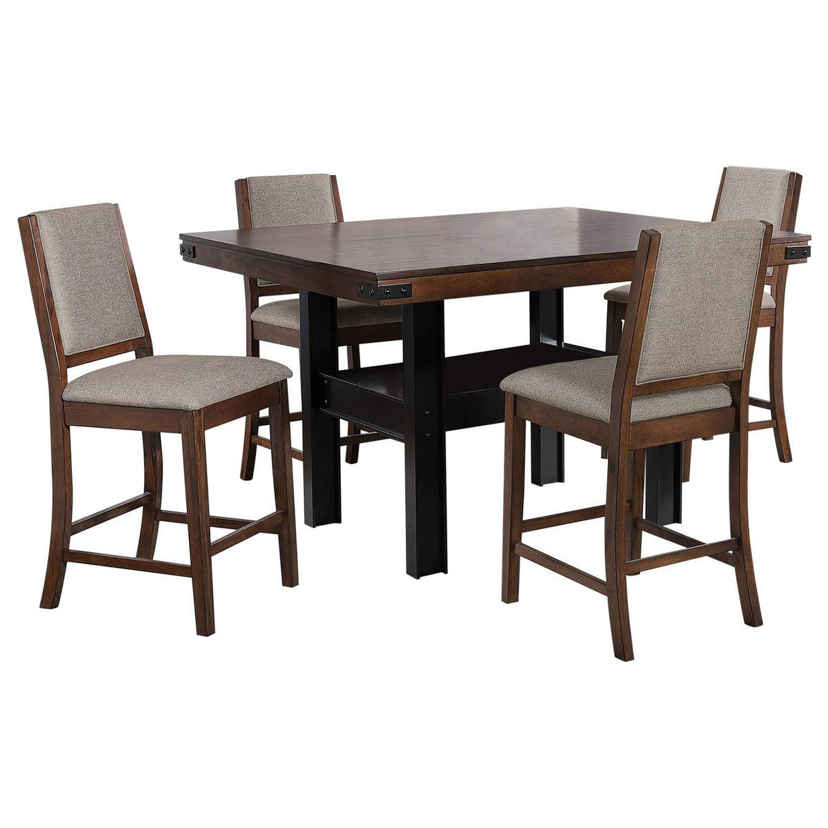 108888-S5 Patterson 5-piece Counter Height Dining Set Mango Oak
