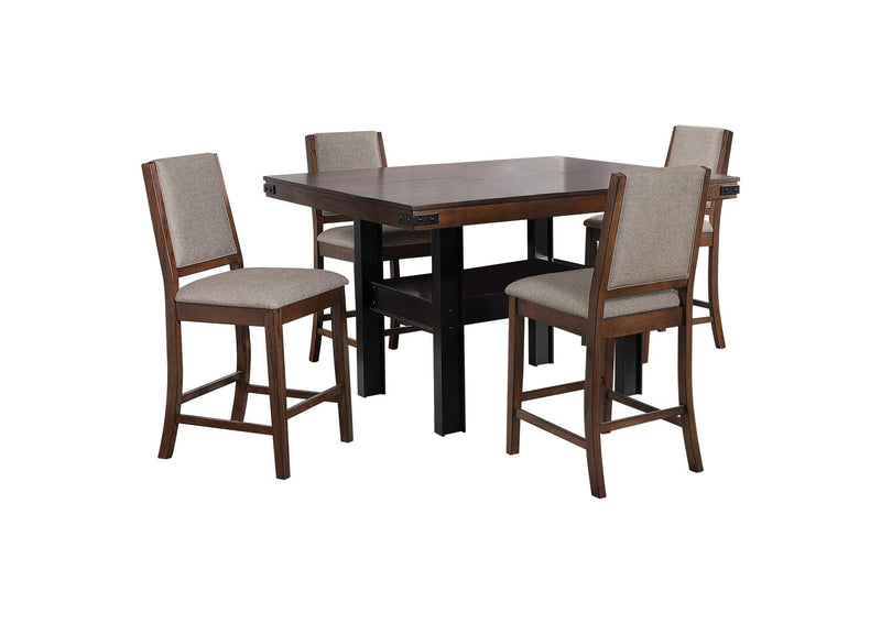 108888-S5 Patterson 5-piece Counter Height Dining Set Mango Oak