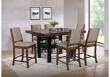 108888-S7 Patterson 7-piece Counter Height Dining Set Mango Oak