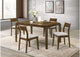 108921-S5 Almonte 5-piece 59-inch Rectangular Dining Set Dark Brown