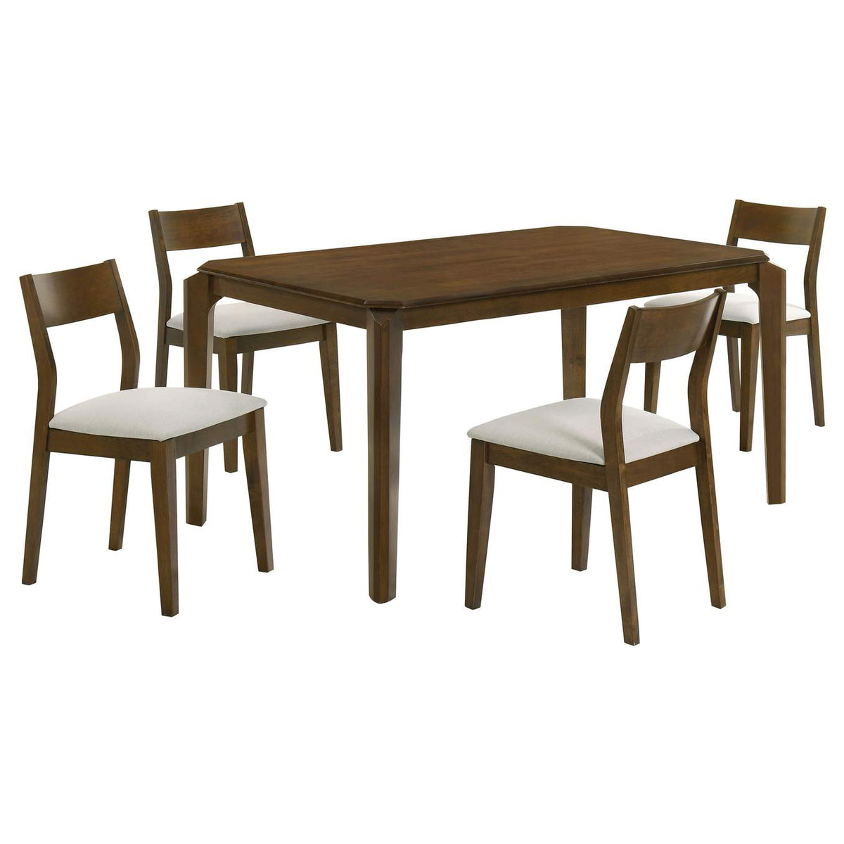 108921-S5 Almonte 5-piece 59-inch Rectangular Dining Set Dark Brown