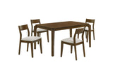 108921-S5 Almonte 5-piece 59-inch Rectangular Dining Set Dark Brown