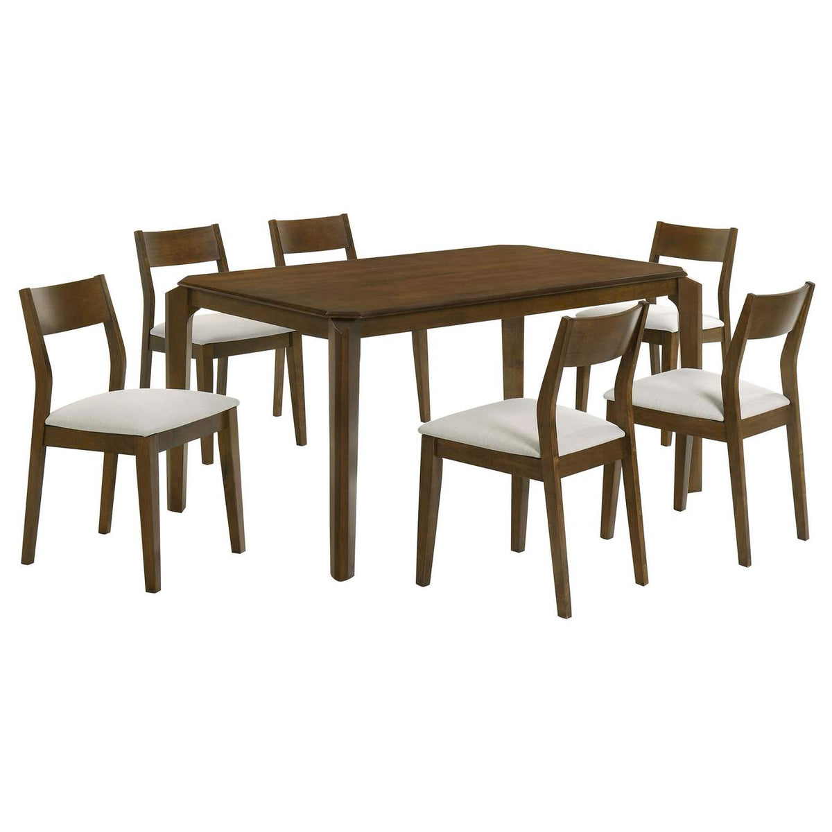 108921-S7 Almonte 7-piece 59-inch Rectangular Dining Set Dark Brown